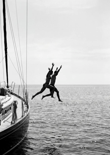 Jumping From a Boat