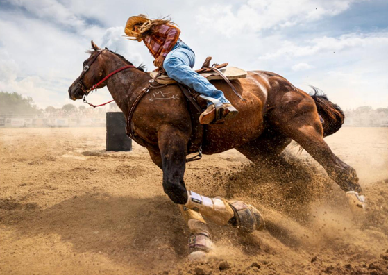 Barrel Racing Action