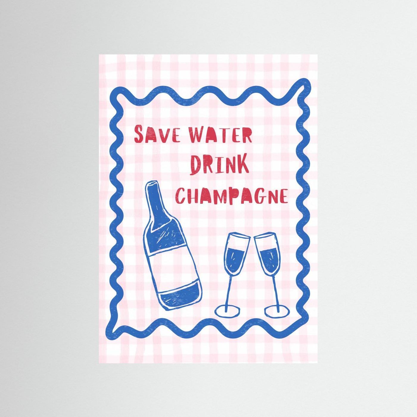 Save Water Drink Champagne by Jolly And Dash
