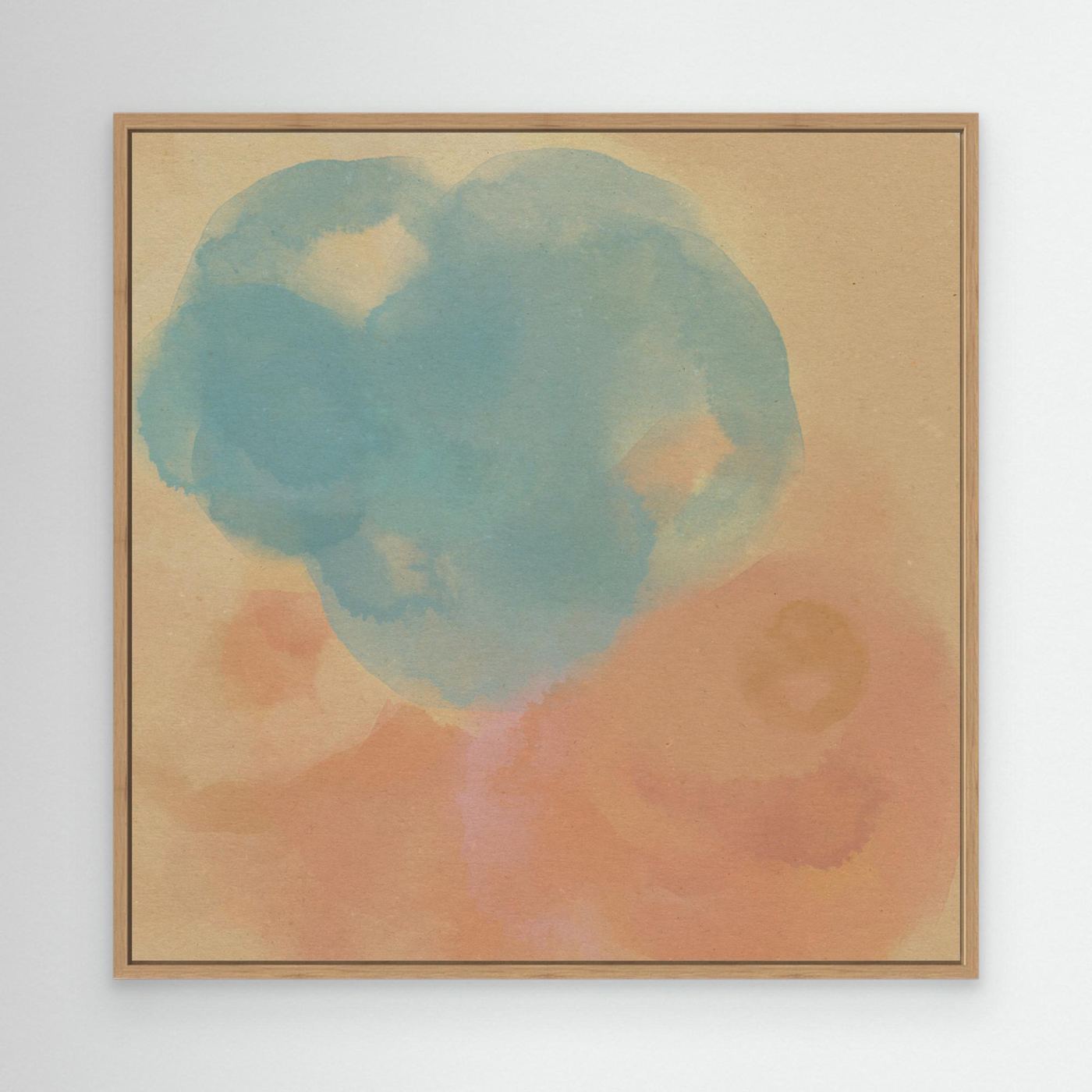 Soft Blue Peach Shapes by Dina Dankers