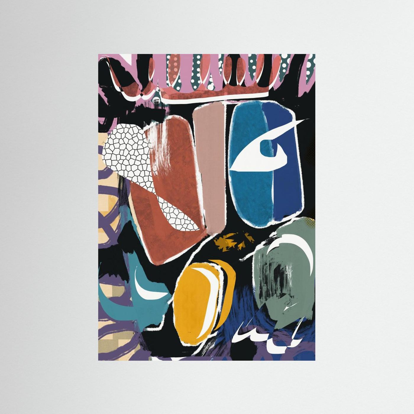 Playful Pebble Abstract by Little Dean