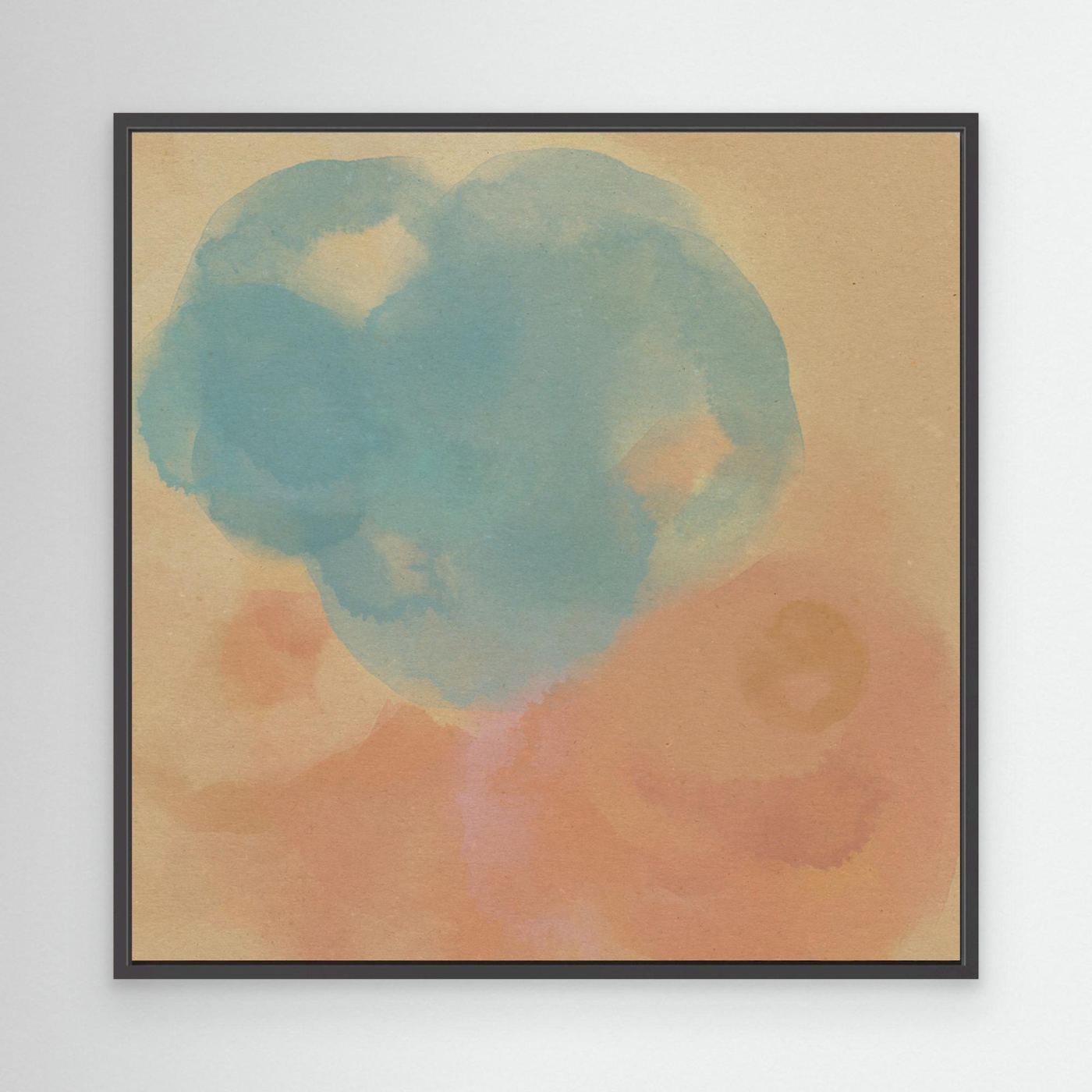 Soft Blue Peach Shapes by Dina Dankers