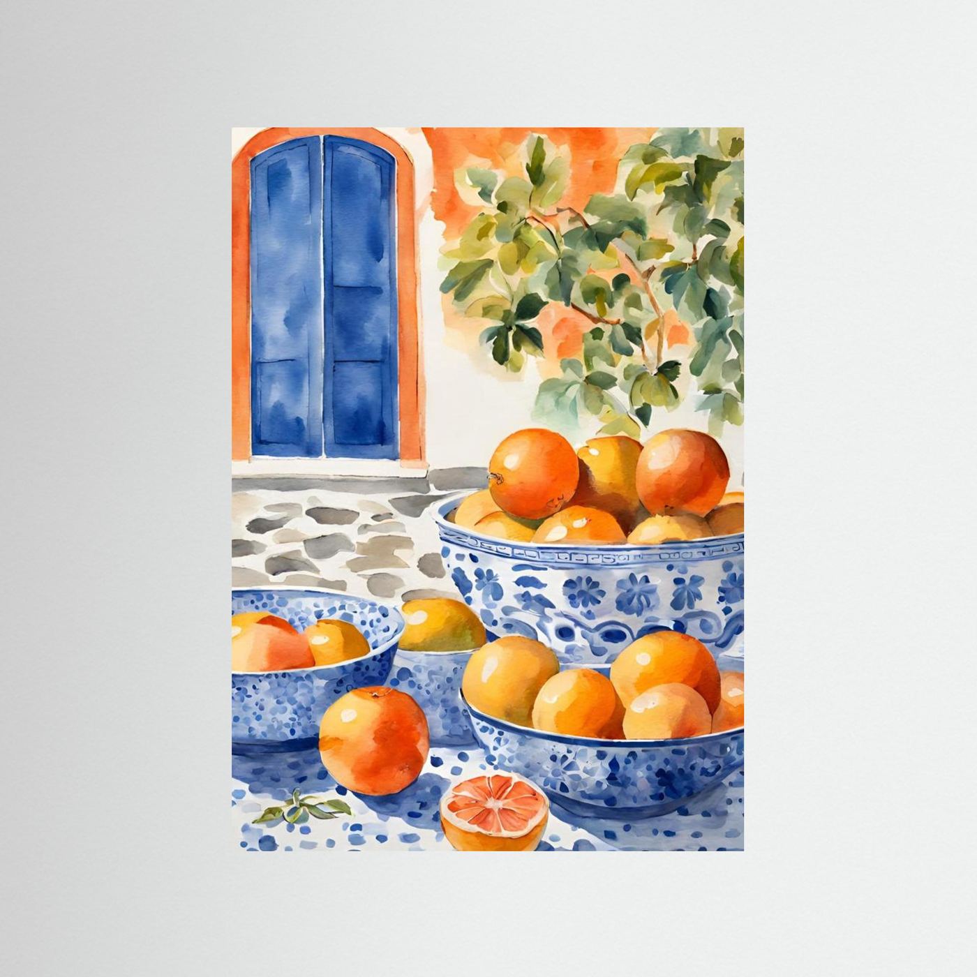 Orangen mit Blau by Ohkimiko
