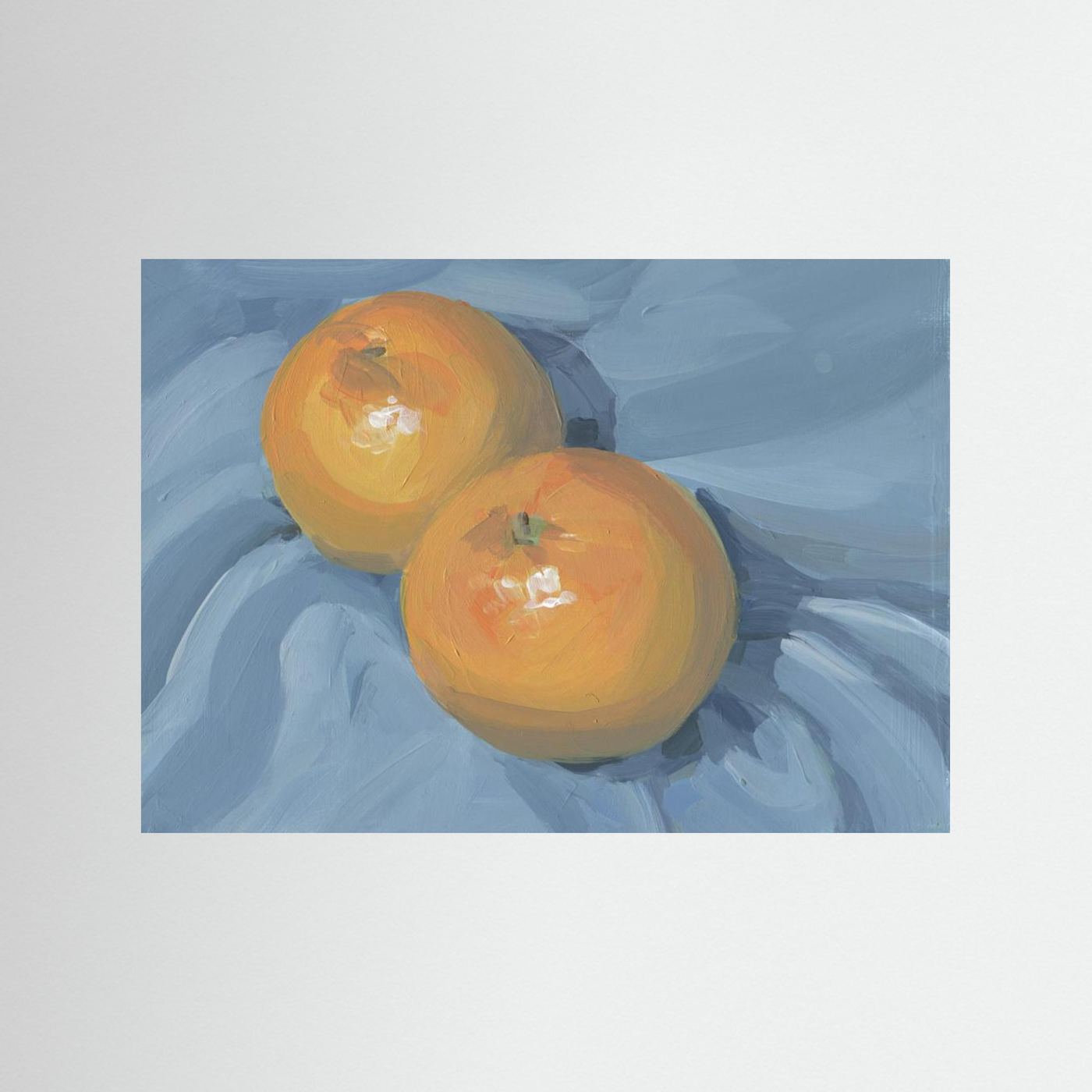 Oranges on Blue by Carrie Arnold