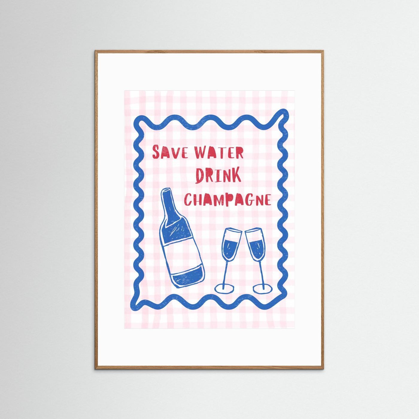 Save Water Drink Champagne by Jolly And Dash