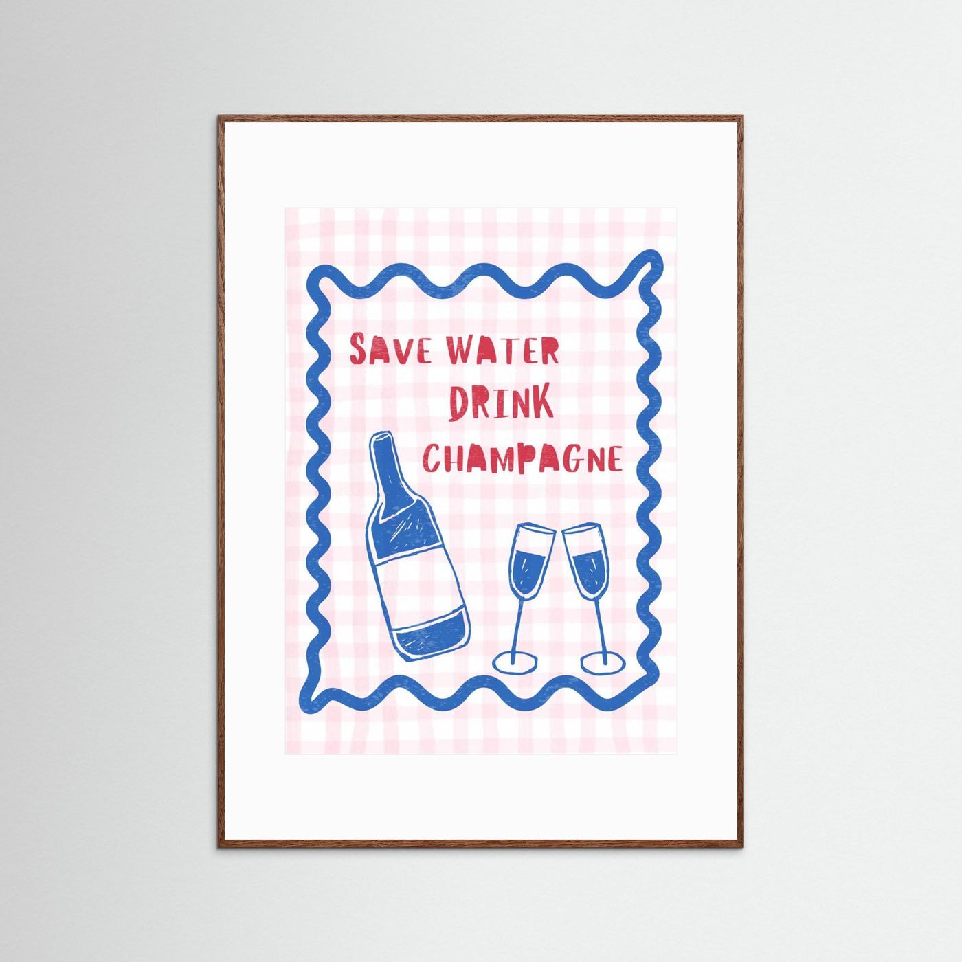 Save Water Drink Champagne by Jolly And Dash