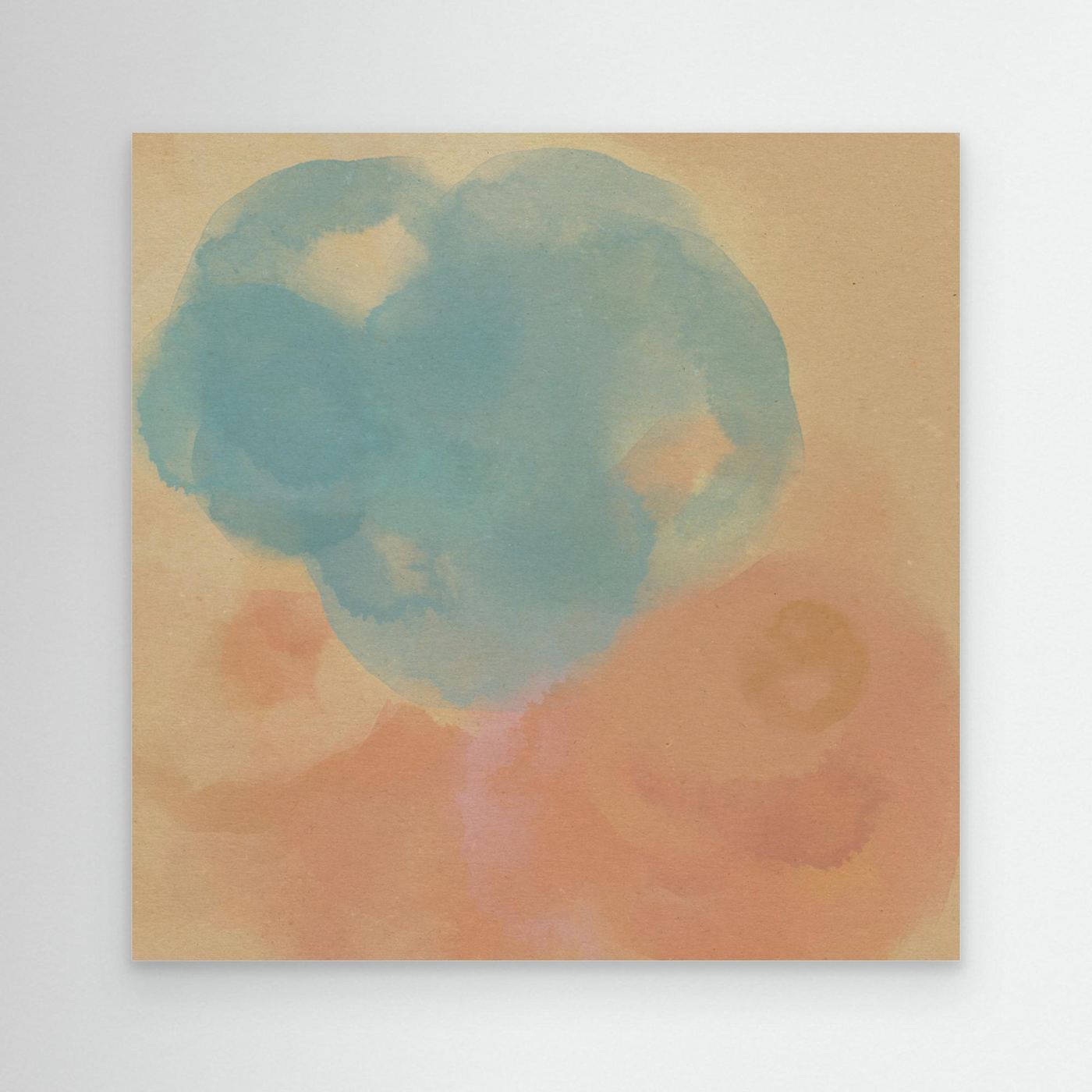 Soft Blue Peach Shapes by Dina Dankers