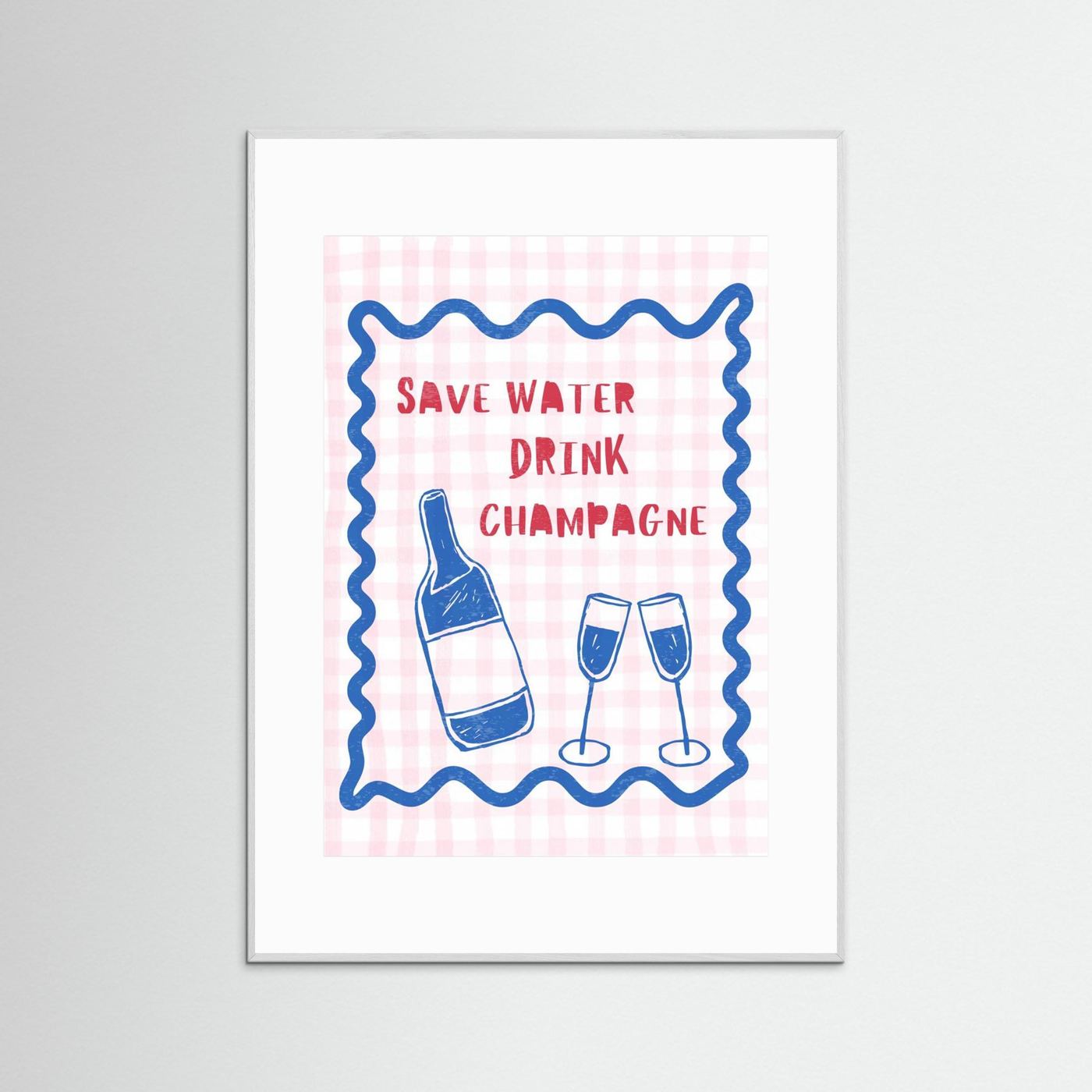 Save Water Drink Champagne by Jolly And Dash