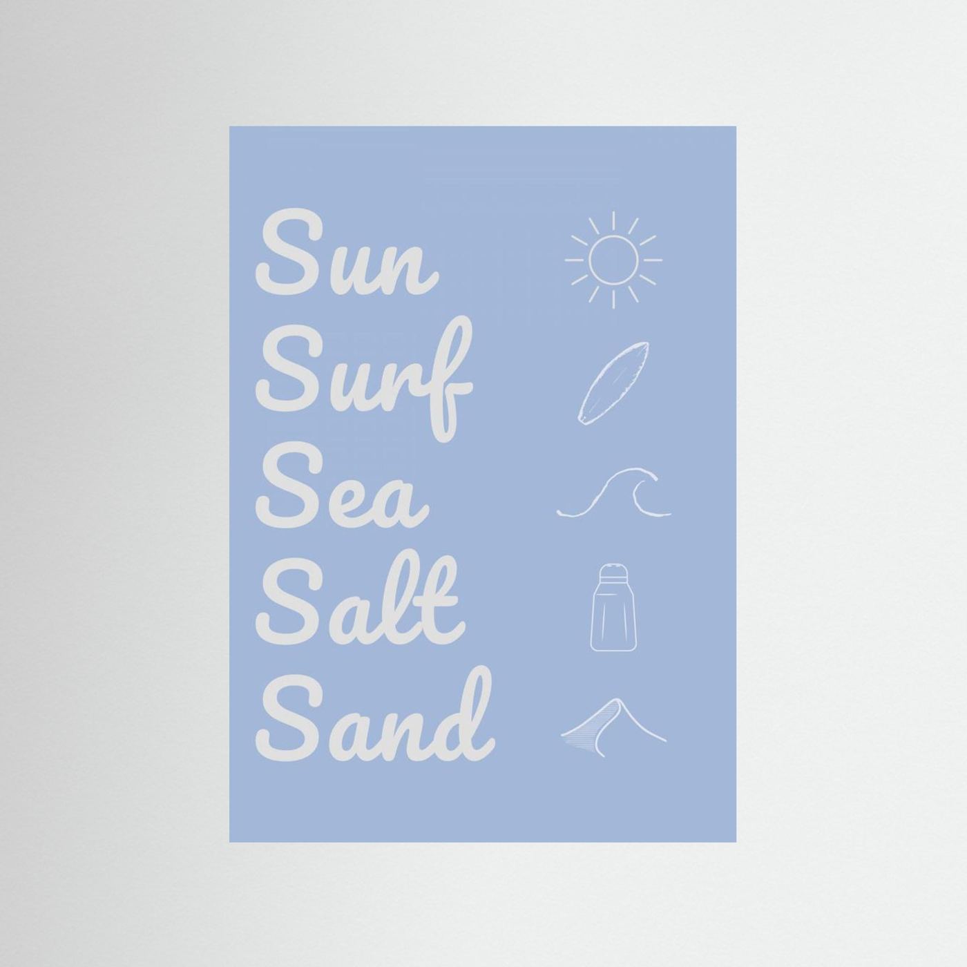 Sun Surf Sea Salt Sand Light Blue by Jolly And Dash