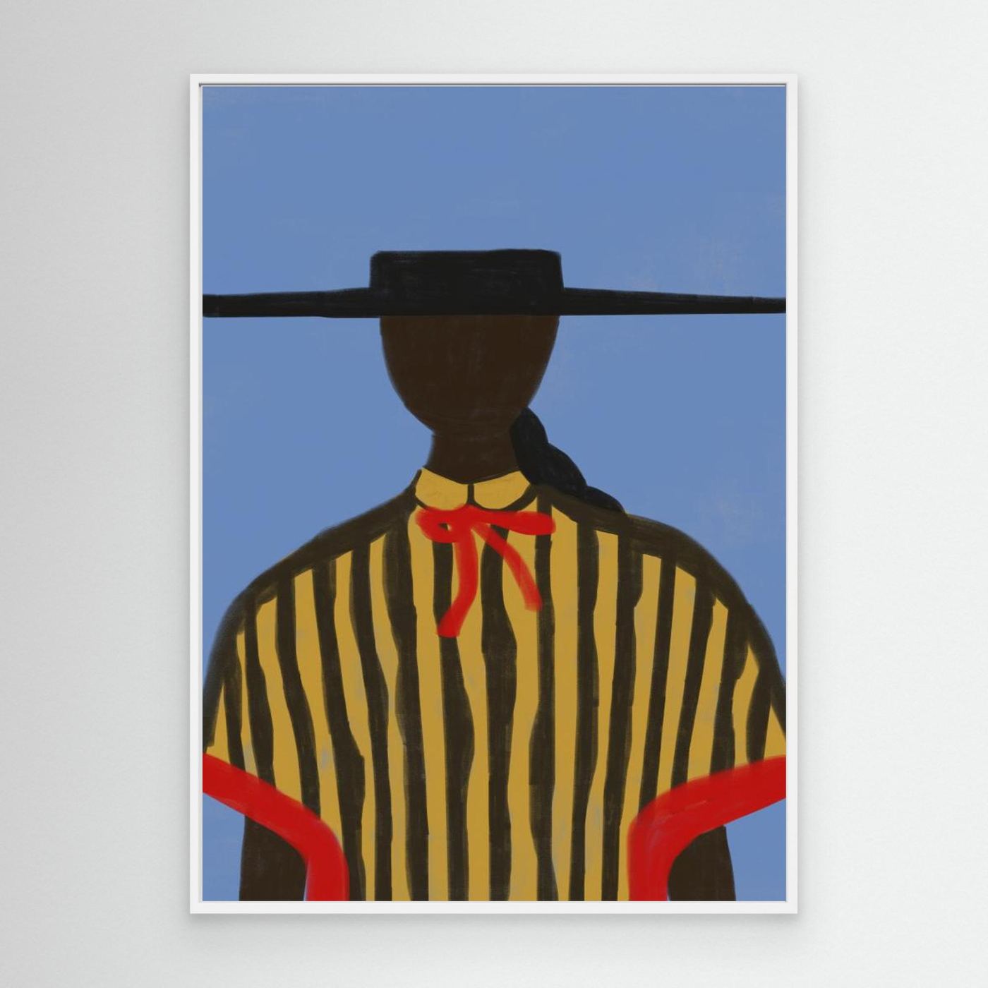 Bold Hat Woman and Stripes New Mexico Style by Miuus