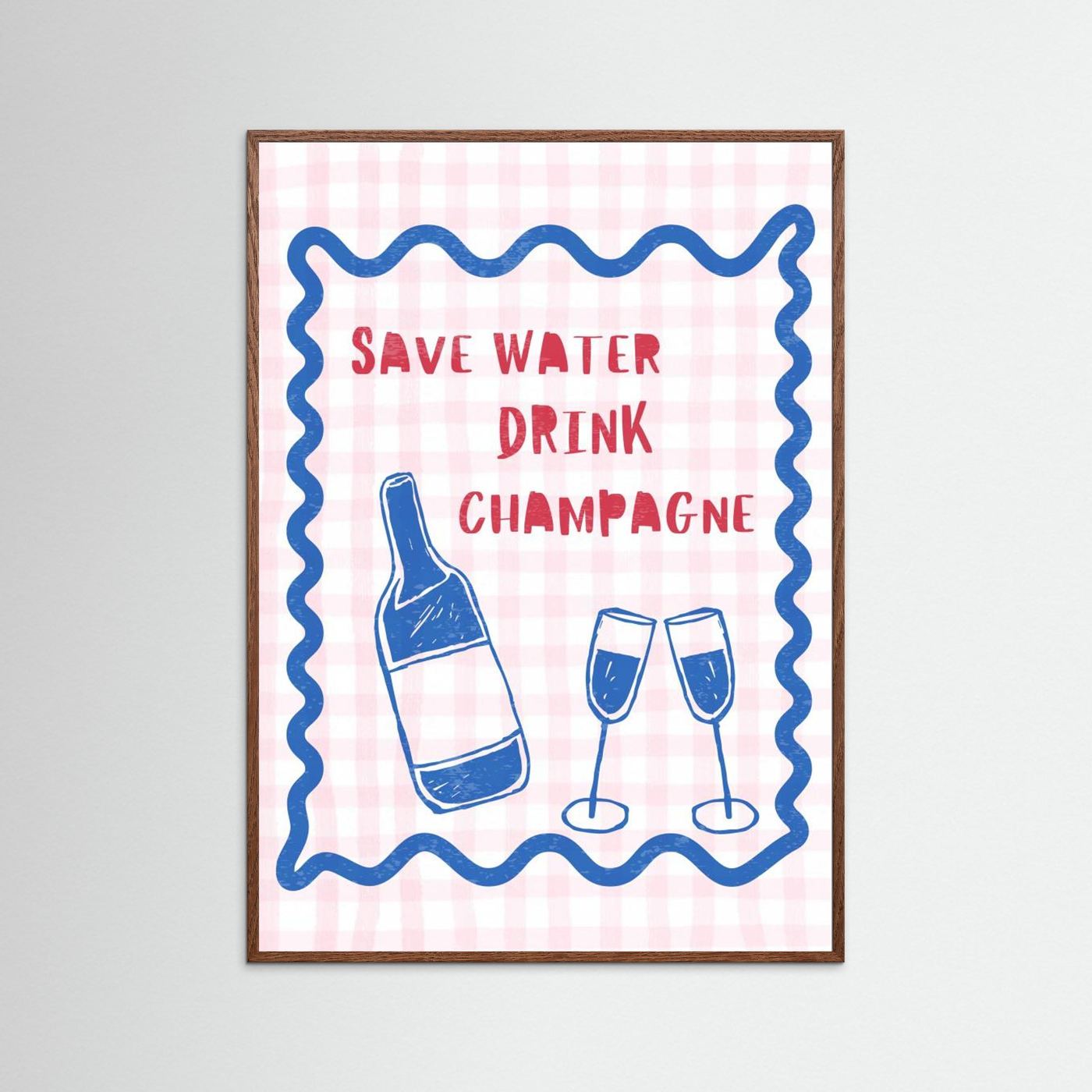 Save Water Drink Champagne by Jolly And Dash